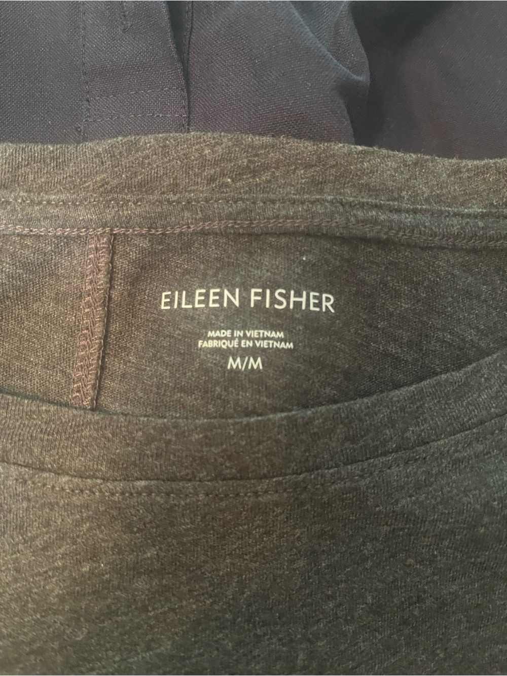 Eileen Fisher Charcoal Gray Crewneck Tee
